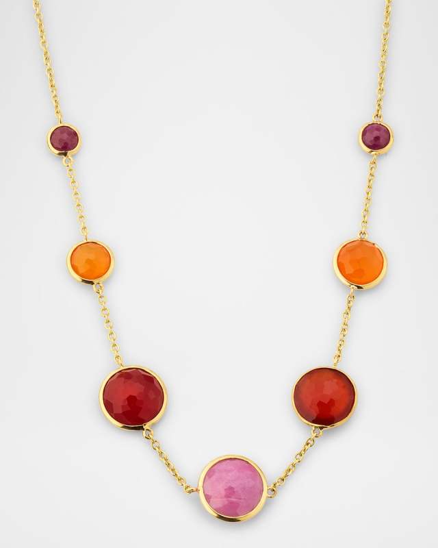 Lollipop 18K Yellow Gold Graduated 7-Stone Necklace
